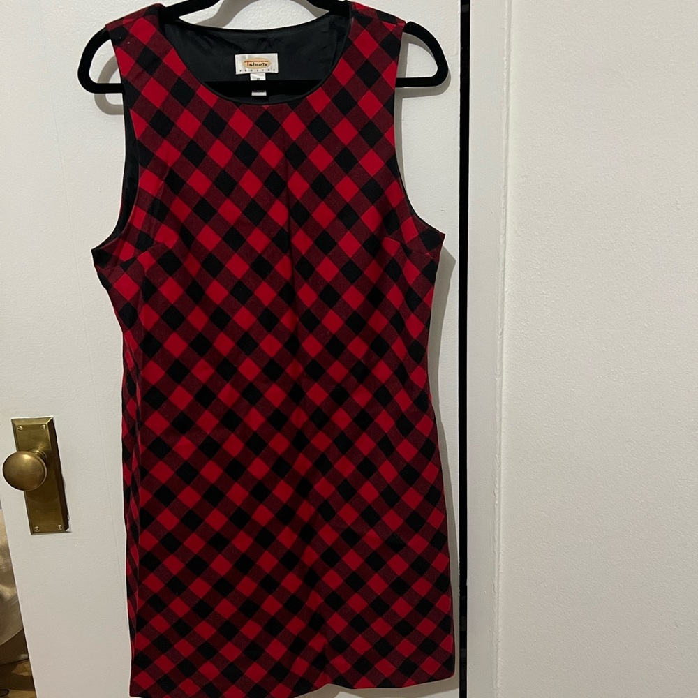 Talbots wool checkered dress